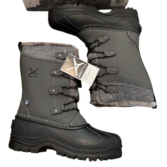 Arctix Boras Gray Winter Snow Boots Faux Fur Waterproof Women’s 11 NWT - Picture 2 of 5
